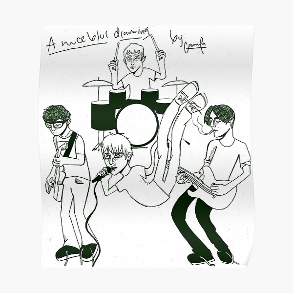 A nice Blur drawing by Camila González Poster RB1608 product Offical blur Merch
