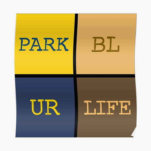 Blur band parklife squares design Poster RB1608 product Offical blur Merch