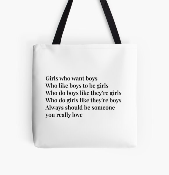 Blur Girls And Boys  Lyrics All Over Print Tote Bag RB1608 product Offical blur Merch