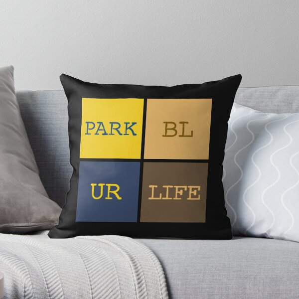 Blur band parklife squares design Throw Pillow RB1608 product Offical blur Merch