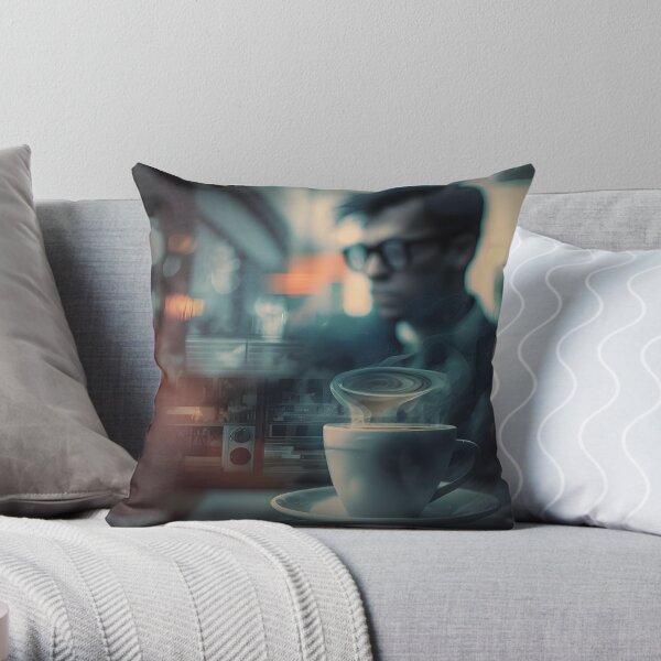Blur Coffee and TV Throw Pillow RB1608 product Offical blur Merch