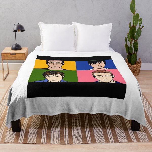 Blur logo design British rock band founded in Colchester batang wangi Throw Blanket RB1608 product Offical blur Merch